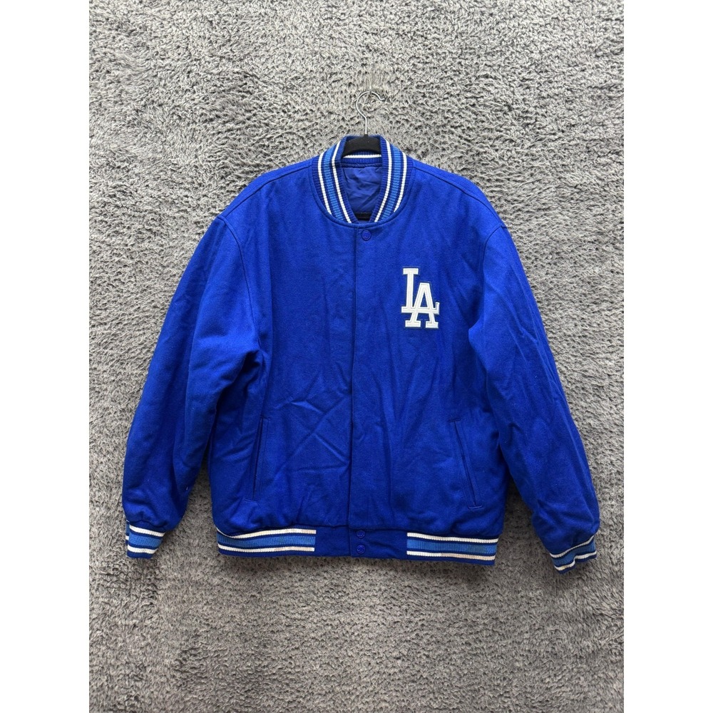 Jh Design Los Angeles Dodgers MLB Reversible Varsity Jacket Blue Mens Size XL